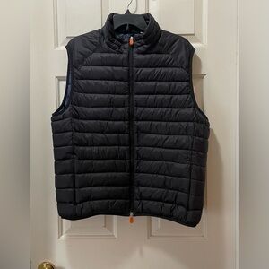 Men’s SAVE THE DUCK Ultra Light Jacket Vest in Black size L